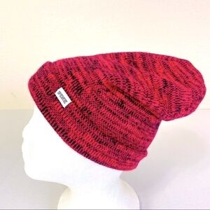 PINK VS Knit Slouch Marled Pink Beanie OS